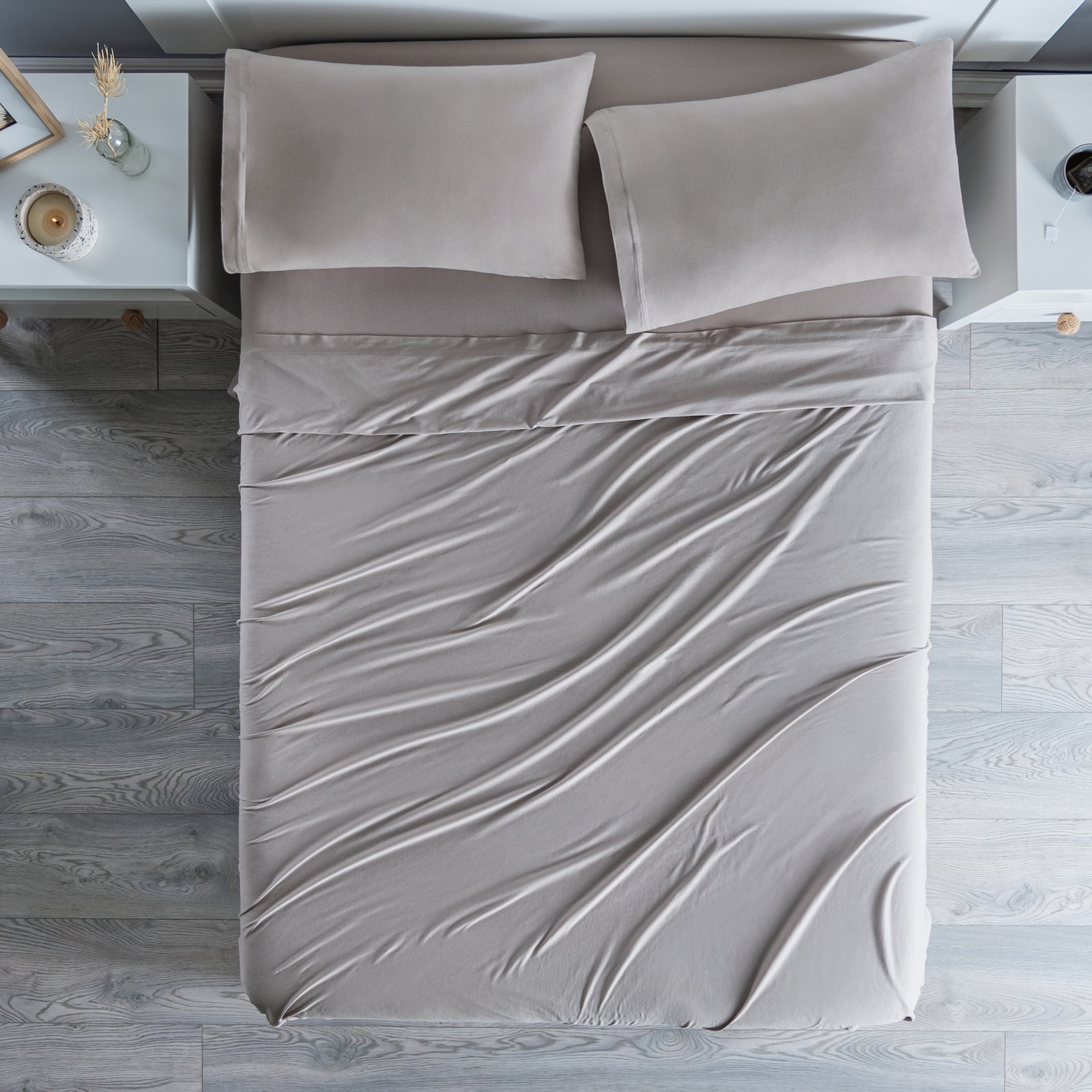 Sábanas Camiseta Gris Glacial KS