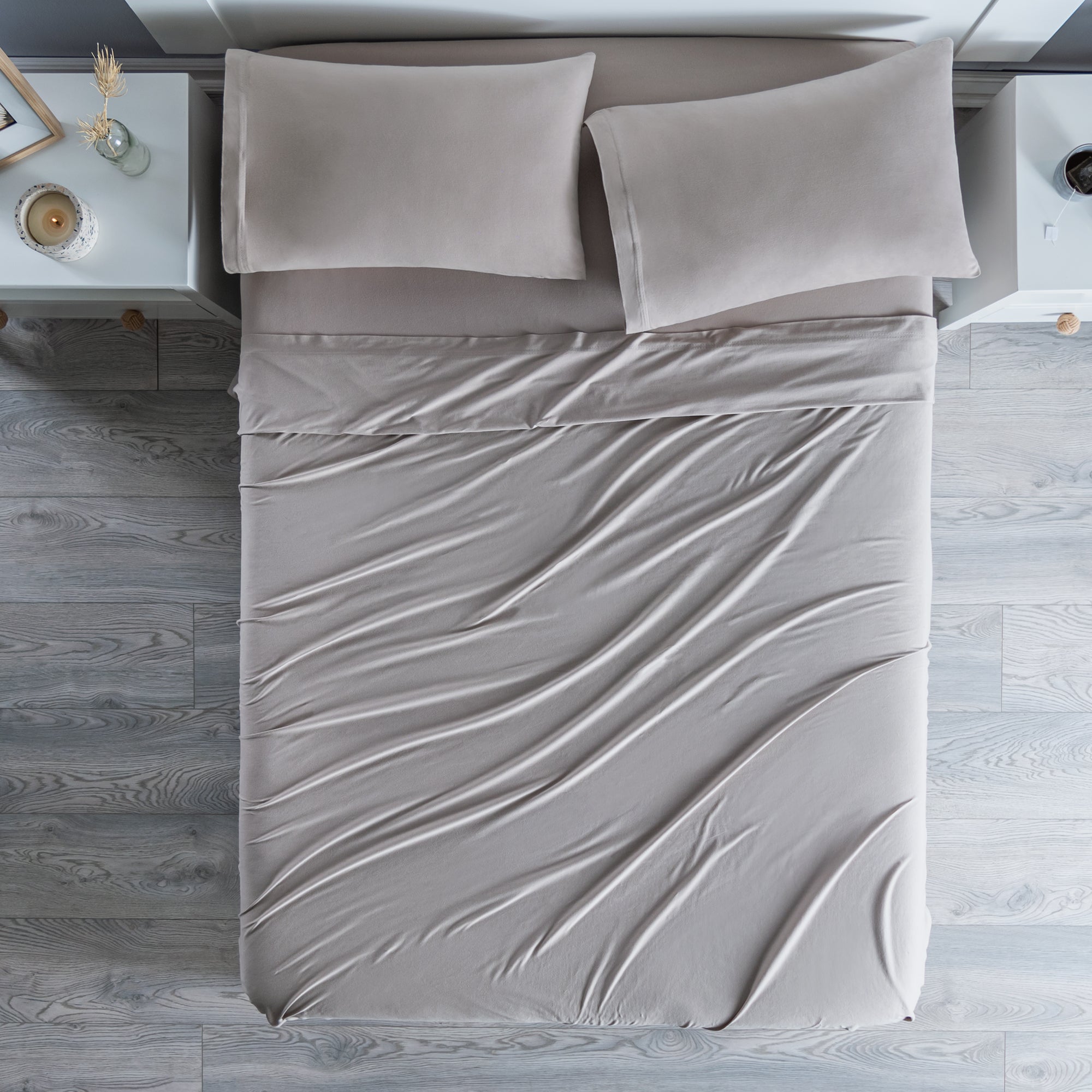 Sábanas Camiseta Gris Glacial KS