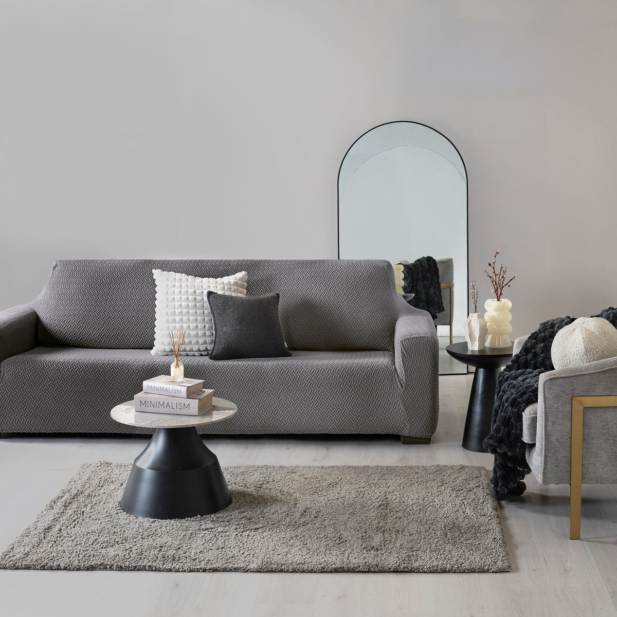 Funda De Sillón Niza Gris SOFÁ