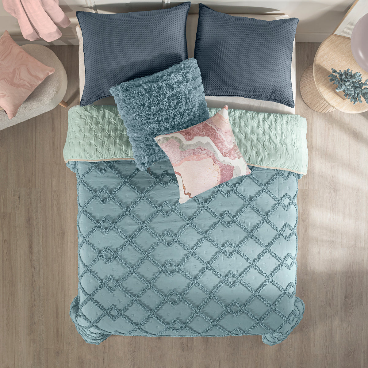 Edredón Nuut Celeste QS