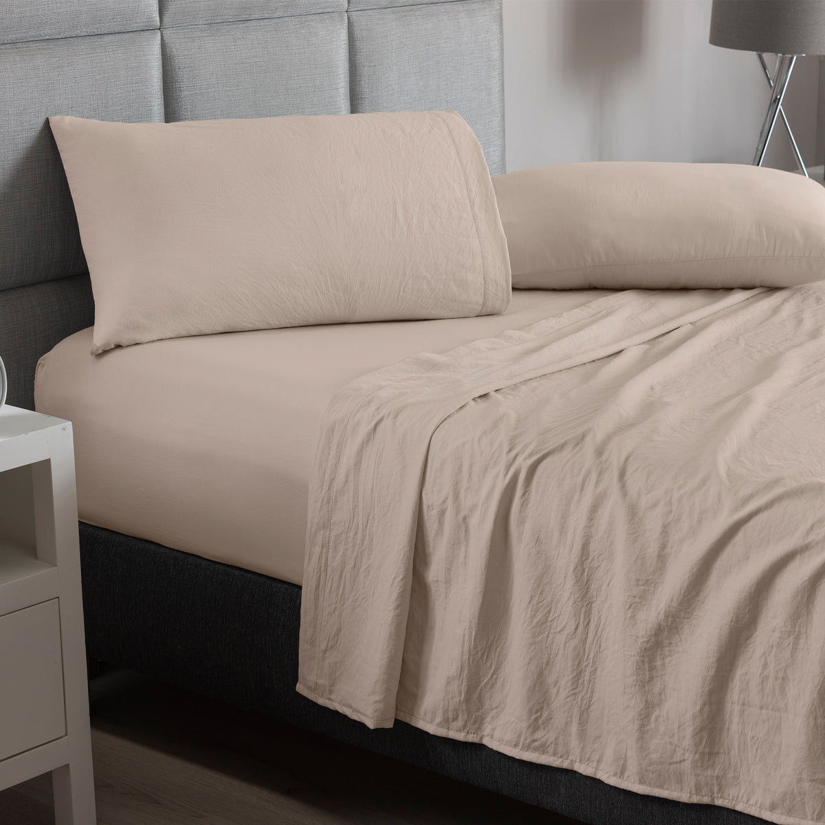 Sábanas Viasoft Washed Ivory KS