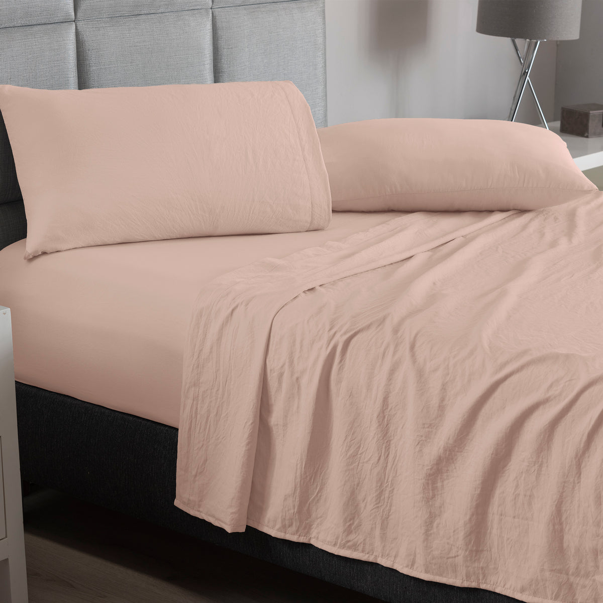 Sábanas Viasoft Washed Sweet Pink IND