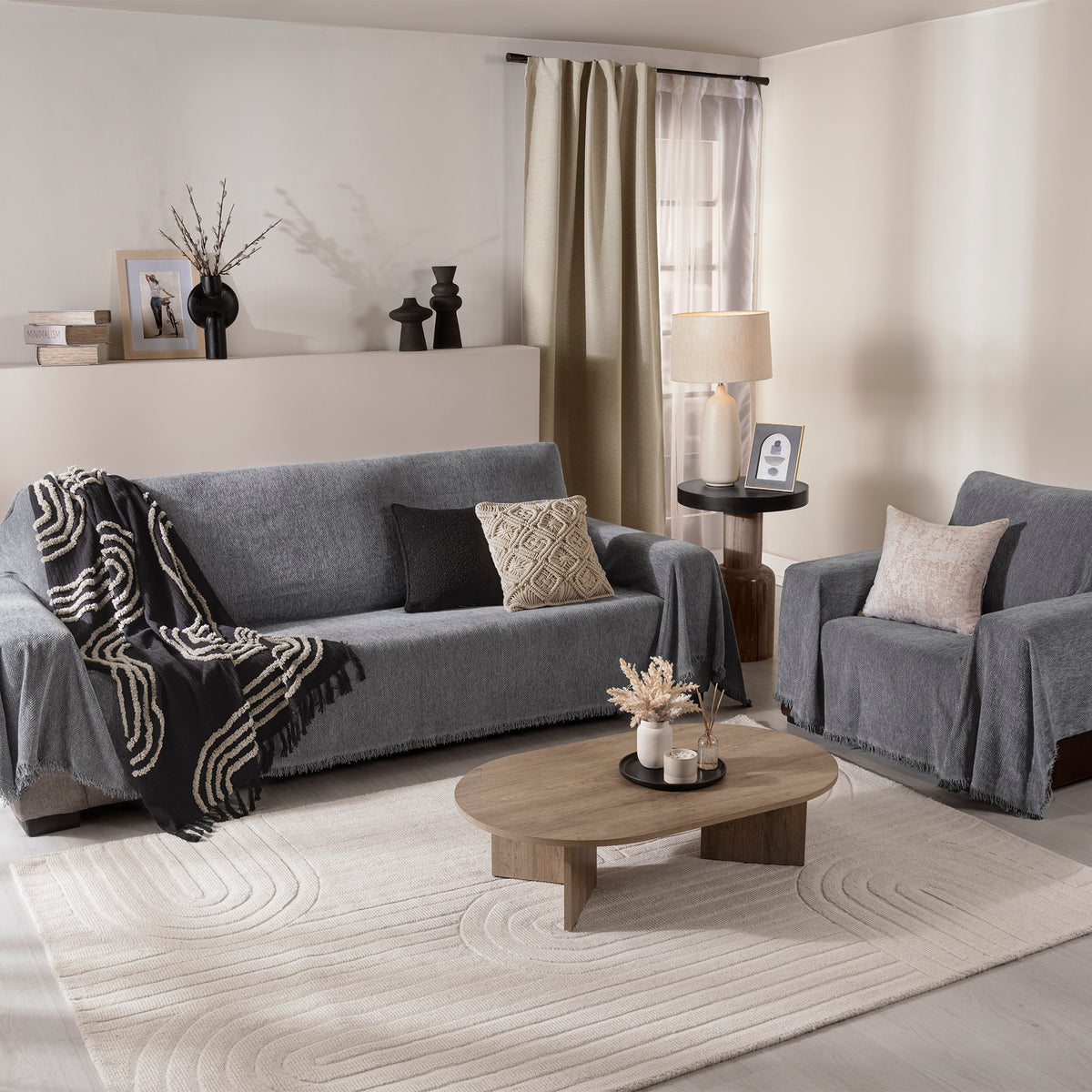 Cubierta De Sala Gris