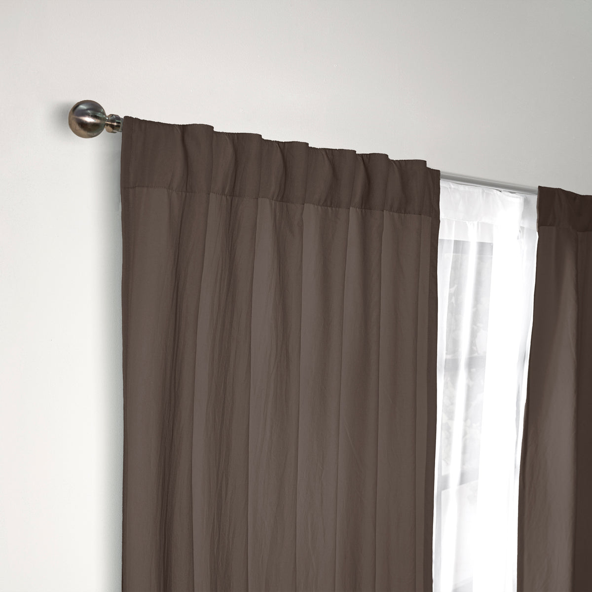 Cortinas Viasoft Washed Coffee